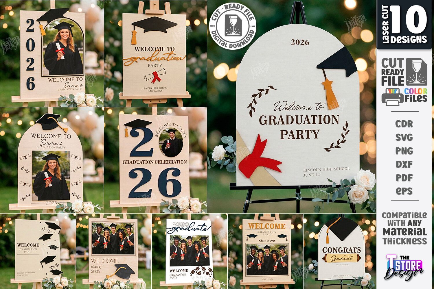 Graduation Welcome Sign Laser Cut Bundle