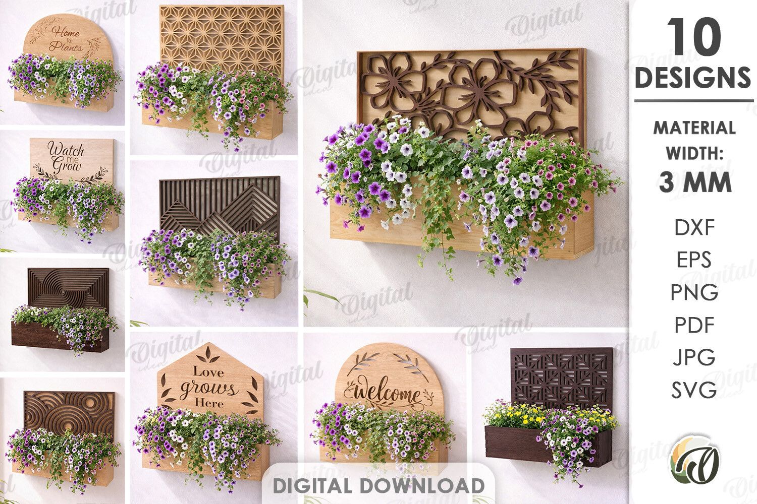 3D Planter Boxes Bundle Laser Cut
