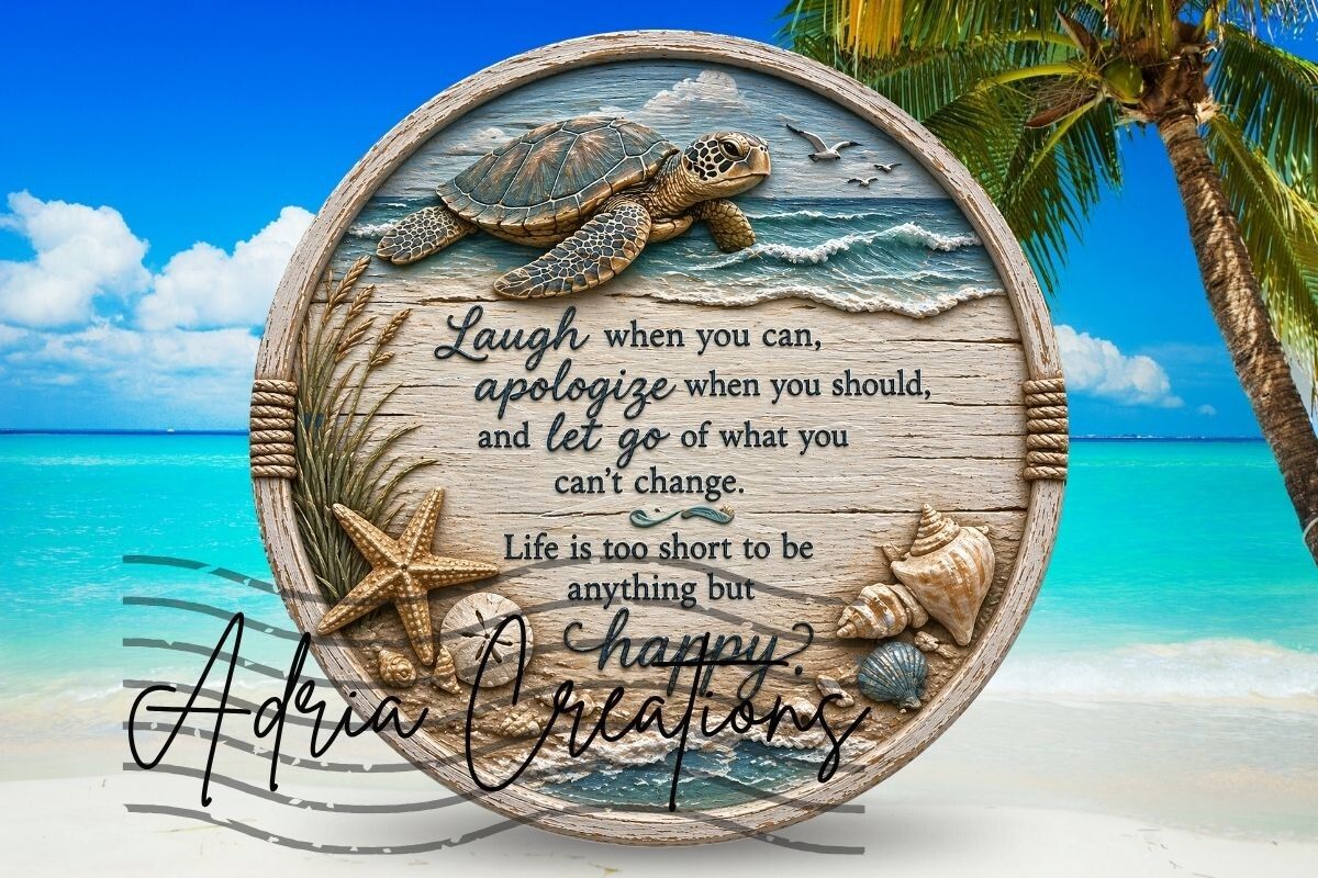 Turtle Door Sign, Inspirational Coaster